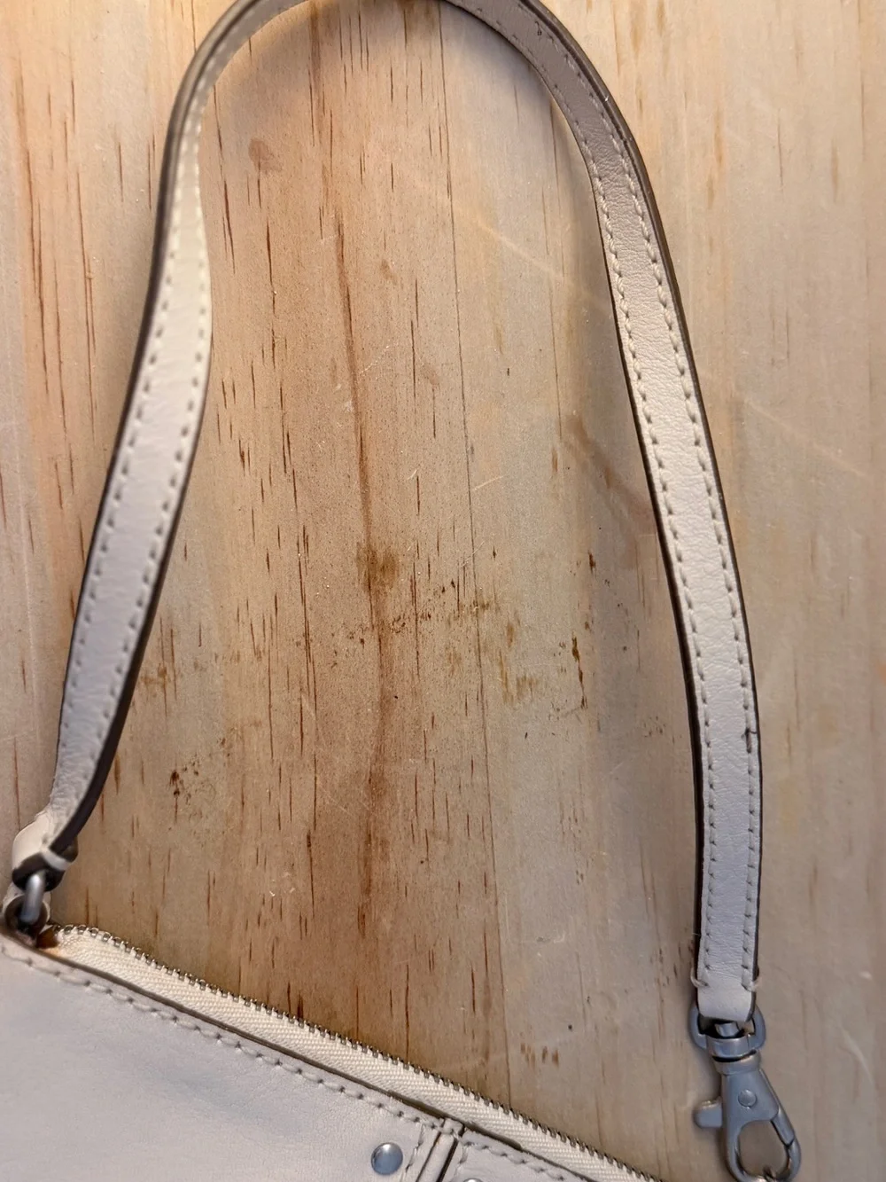 Michael Kors Light Cream Leather Studded Wristlet